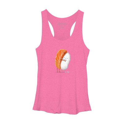 Women's Design By Humans Sushi Hug By andremullerdko Racerback Tank Top