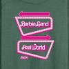 Women's - Barbie - Barbieland Real World This Way Signs Lightweight French Terry Wide Neck Long Sleeve Shirt - 2 of 4