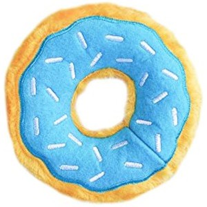 ZippyPaws - Mini Donutz No Stuffing Squeaky Plush Dog Toy - Blueberry - 1 of 1