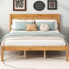 Streamdale Platform Bed Frame with Headboard, Wood Slat Support, No Box Spring Needed, Queen, Oak - 2 of 4