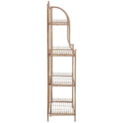 Amaris 4 Tier Indoor And Outdoor Shelf Rusty Orange Safavieh Target