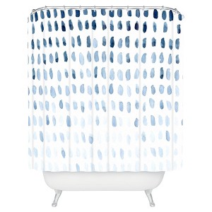 Proof of Life Shower Curtain Blue - Deny Designs: Ombre Microfiber, Machine Washable, Buttonhole Top - 1 of 4