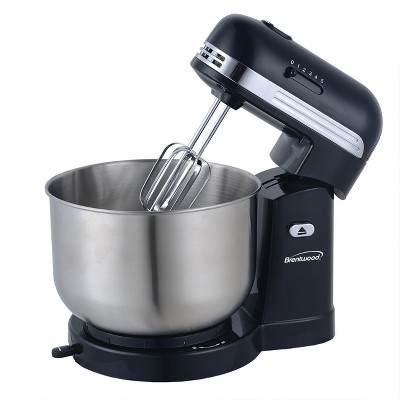 Brentwood 5 Speed Stand Mixer with 3.5 Quart Stainless Steel Mixing Bowl