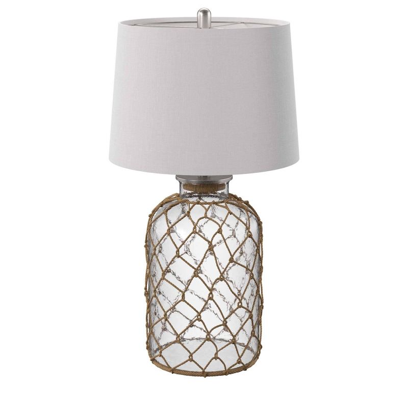 30&#34; 3-way Seeded Netted Rope Glass Table Lamp - StyleCraft, 5 of 9