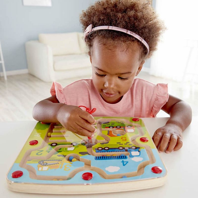HAPE Wooden Construction and Number Magnetic Maze, 2 of 4