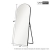 PexFix Wood Frame Arched Floor Mirror, Bedroom Living Room Wall Mirror - 4 of 4