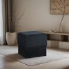 Meridian Furniture,Havre Velour Fur Fabric Ottoman/Stool - 2 of 4