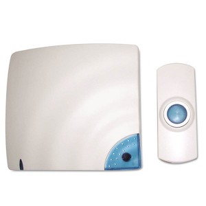 Tatco Wireless Doorbell Battery Operated 1-3/8w x 3/4d x 3-1/2h Bone 57910 - 1 of 2