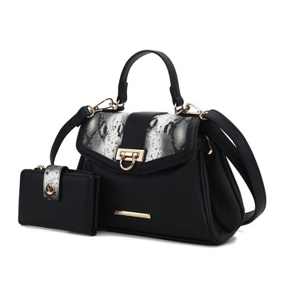 MKF Collection Geny Faux-Snake Embossed Women’s Shoulder bag with matching Wallet by Mia K