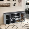 Tangkula Adjustable 10-Cube Organizer Bench Entryway Padded Shoe Storage Bench - 2 of 4