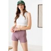 Slickblue Women's High Waist 3" Biker Shorts, Solid Color, Tapered Waist, Activewear, Size M, Mauve - 4 of 4