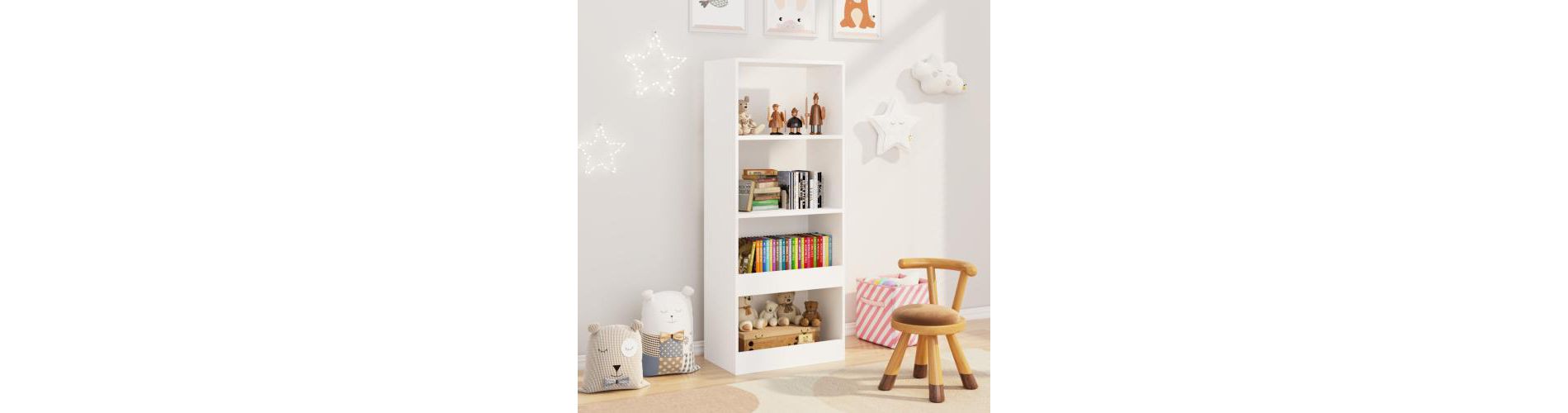 LIVAREEmlen Bookshelf, Book Organizer, Toy Storage Cabinet Organizer