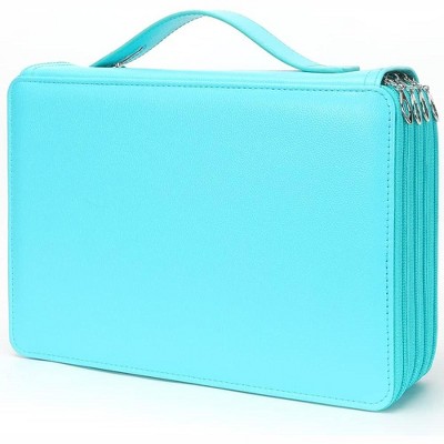 Paaaawaters Colored Pencil Case - 200 Slots Pencil Holder with Zipper Closure Twill Fabric Large Capacity Pencil Case
