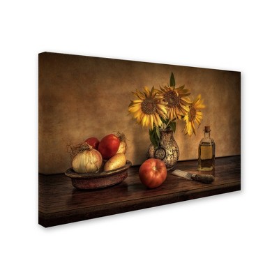 Trademark Fine Art -Juan Luis Seco 'Girasoles En La Cocina' Canvas Art