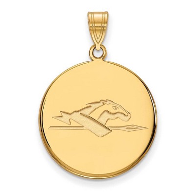 Black Bow Jewelry 14k Yellow Gold Longwood Lancers NCAA Large Pendant