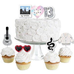 Big Dot of Happiness In My Party Era - Dessert Cupcake Toppers - Celebrity Concert Party Clear Treat Picks - Set of 24 - 1 of 4