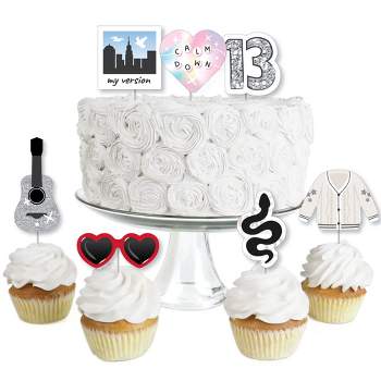 Big Dot of Happiness In My Party Era - Dessert Cupcake Toppers - Celebrity Concert Party Clear Treat Picks - Set of 24