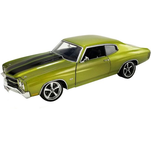 1970 Chevrolet Chevelle SS Restomod Citrus Green Metallic with Black  Stripes Ltd Ed to 318 pieces 1/18 Diecast Model Car by ACME