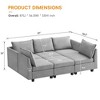 Soft Cover Beveled Edge Combination Sofa，Convertible Sectional Sofa Couch, - 2 of 4
