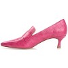 Journee Collection Womens Celina Kitten Heel Loafer Square Toe Pumps - 2 of 4