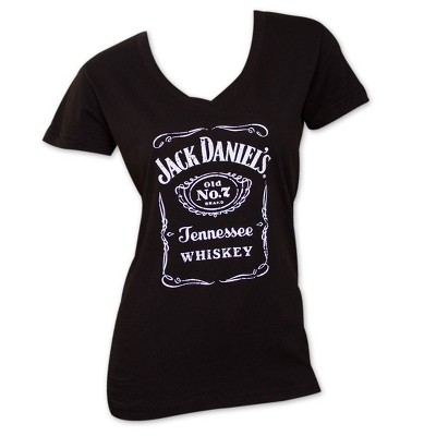 Adult Jack Daniel's Classic V-Neck Shirt - Black - 2XLarge