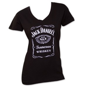 Adult Jack Daniel's Classic V-Neck Shirt - Black - 2XLarge - 1 of 3