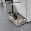 LunaLulinlk Extra-large stainless steel mesh cat litter tray, suitable for pine pellets - 3 of 4