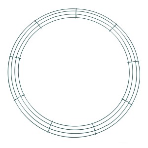 Unique Bargains Metal Wire Wreath Frame 18 Inch Form Hanger for Christmas Wedding Floral Arrangements Green - 1 of 4