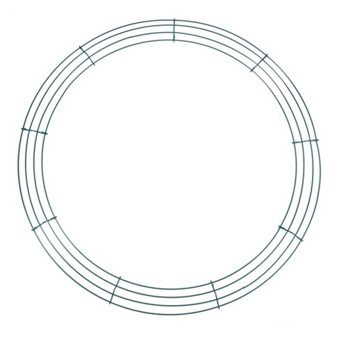 18 Flat Metal Wire Heart Wreath Frame: White [MD026127] 