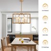 DAKAFUL 6-Light 21.7'' Square / Rectangle Candle-Style Geometric Chandelier for Dining Room, Kitchen or Hallway - Gold - 2 of 4
