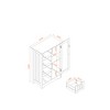 LuxenHome White Wood Bathroom 4-Drawer 1-Door Storage Cabinet - 3 of 4