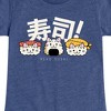 Girls' - Instant Message - Kawaii Neko Sushi Fitted Short Sleeve Graphic T-Shirt - 2 of 4