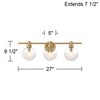 Possini Euro Design Possini Euro Leggio 27" Wide Warm Brass 3-Light Bath Light - 4 of 4