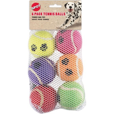 Spot Paw Print Tennis Balls Value Pack, 6 Count