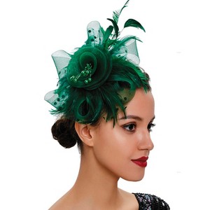 Morris Costumes Adult Green Kentucky Derby Fascinator Hat Halloween Costume Headwear - Green One Size - 1 of 1