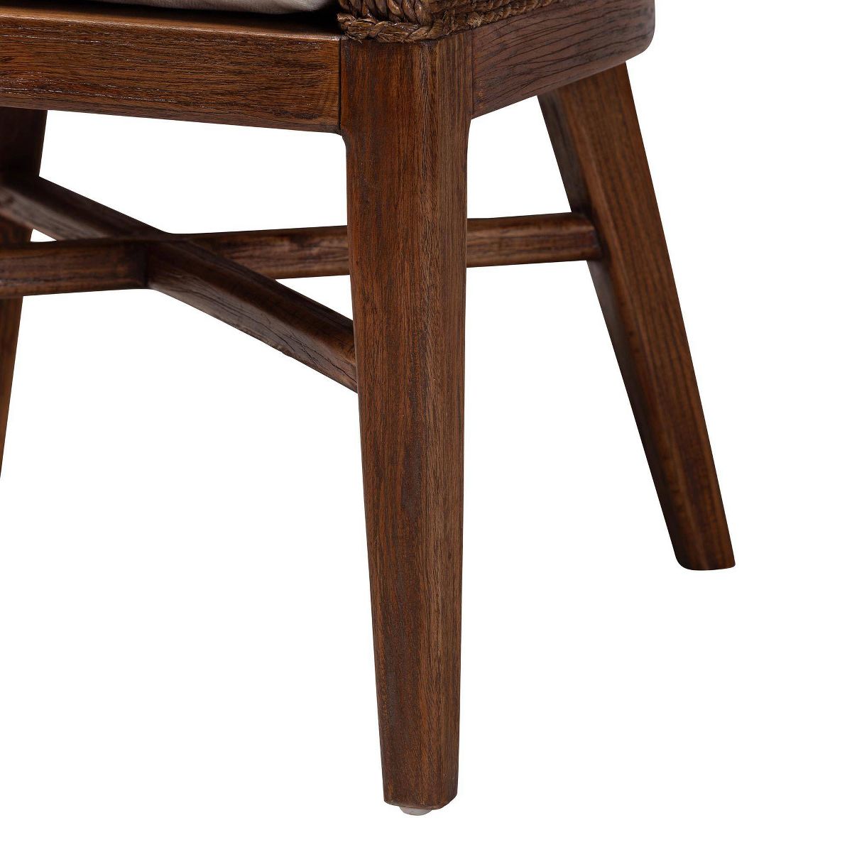 bali & pari Ridley Seagrass Dining Chair with Mahogany Wood Frame Brown Wash - thumbnail 9