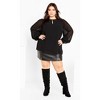 Women's Plus Size Katalina Top - black | CITY CHIC - image 3 of 4