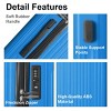 Syemin Luggage 3 Piece Set Suitcase Spinner Hardshell Lightweight TSA Lock Luggage Sets ABS Hardshell 3pcs Luggage, Blue, 21.06"*11.42"*30.12" - 3 of 4