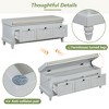 YOOCOZZ Classic Fluted Shoe Bench with Cushion & 3 Drawers - 4 of 4