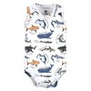 Hudson Baby Infant Boy Cotton Sleeveless Bodysuits, Boy Shark Types - 4 of 4