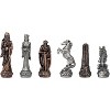 WE Games Fantasy Chess & Checkers Game Set - Pewter Chessmen & Black Stained Wood Board with Storage Drawers 15 in. - 4 of 4
