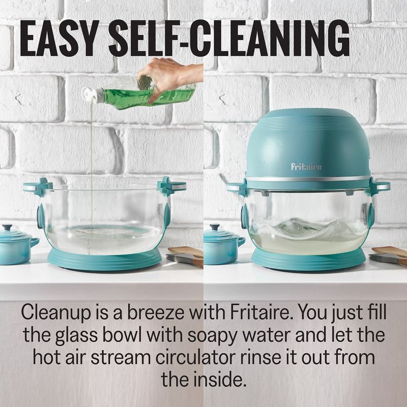 Fritaire Self-Cleaning Glass Bowl Air Fryer, 5 Qt, 6-in-1 Functions, BPA Free, Rotisserie, Tumbler, 5 of 19