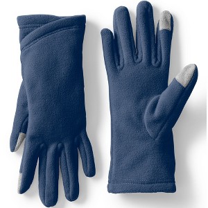 Lands' End Women's Anyweather Fleece EZ Touch Screen Gloves - 1 of 3