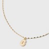 14K Gold Dipped Enamel "G" Initial Pendant Necklace - A New Day™ Gold/White - 4 of 4