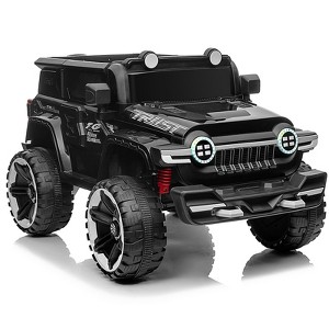 Jojoka 12V Ride on Truck 2 Seater 4WD Off-Road Car with Remote Control for Kids,Decor Spare Tire, 25W Dual Motor Ride On Toys - 1 of 4