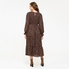 August Sky Women's Smocked Back Button Midi Dress - image 2 of 4