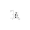 Black Bow Jewelry Sterling Silver with White Crystals Meandering Spacer Bead Charm - 2 of 3