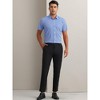 INSPIRE CHIC Men's Cotton Short Sleeve Formal Button Down Regular Fit Plaid Dress Shirts - 2 of 4