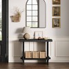 Nathan James Console Sofa Table Reclaimed Black Oak: 40" Narrow Entryway, Rustic Veneer Surface - 3 of 4