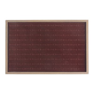 Unique Bargains Girls' Velvet Brown Jewelry Container Trays with Removable Dividers - 1 of 4
